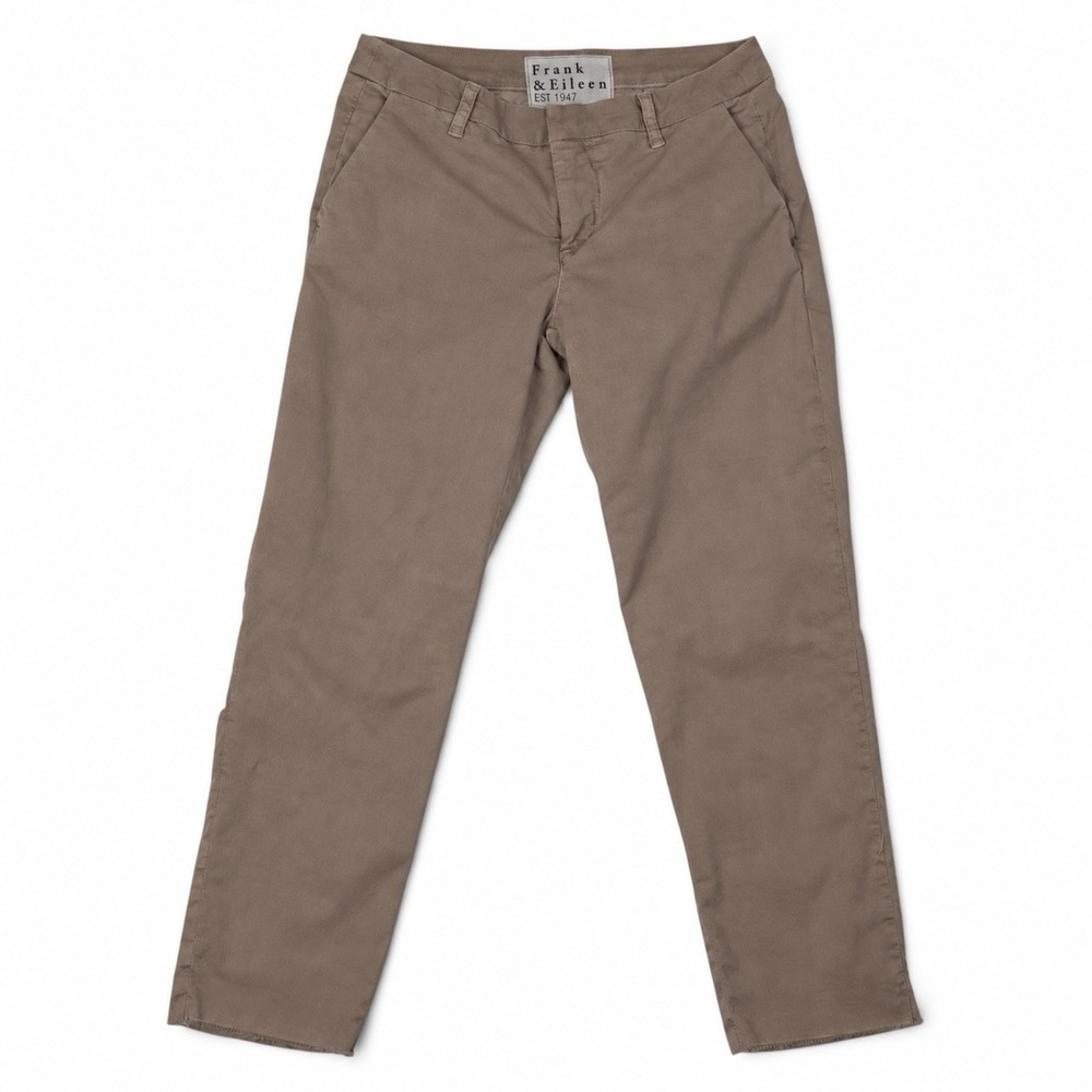 Frank & Eileen Wicklow Italian Chino Pants Size 4 Tan Khaki Cropped